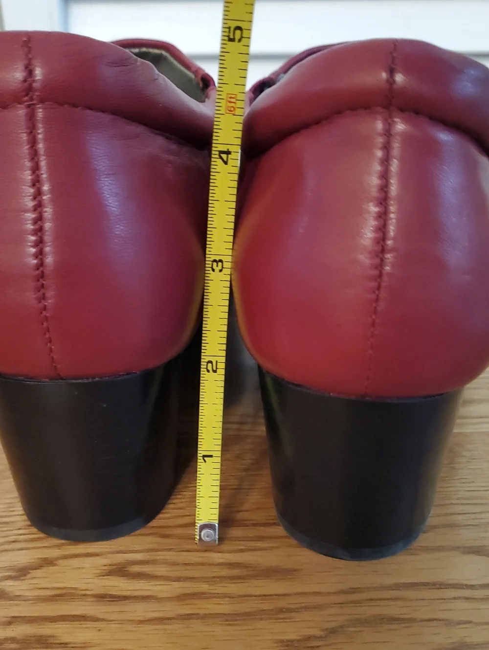 Array Womens Red Leather Block Heel Ankle Booties Shooties Shoes, 9 Wide